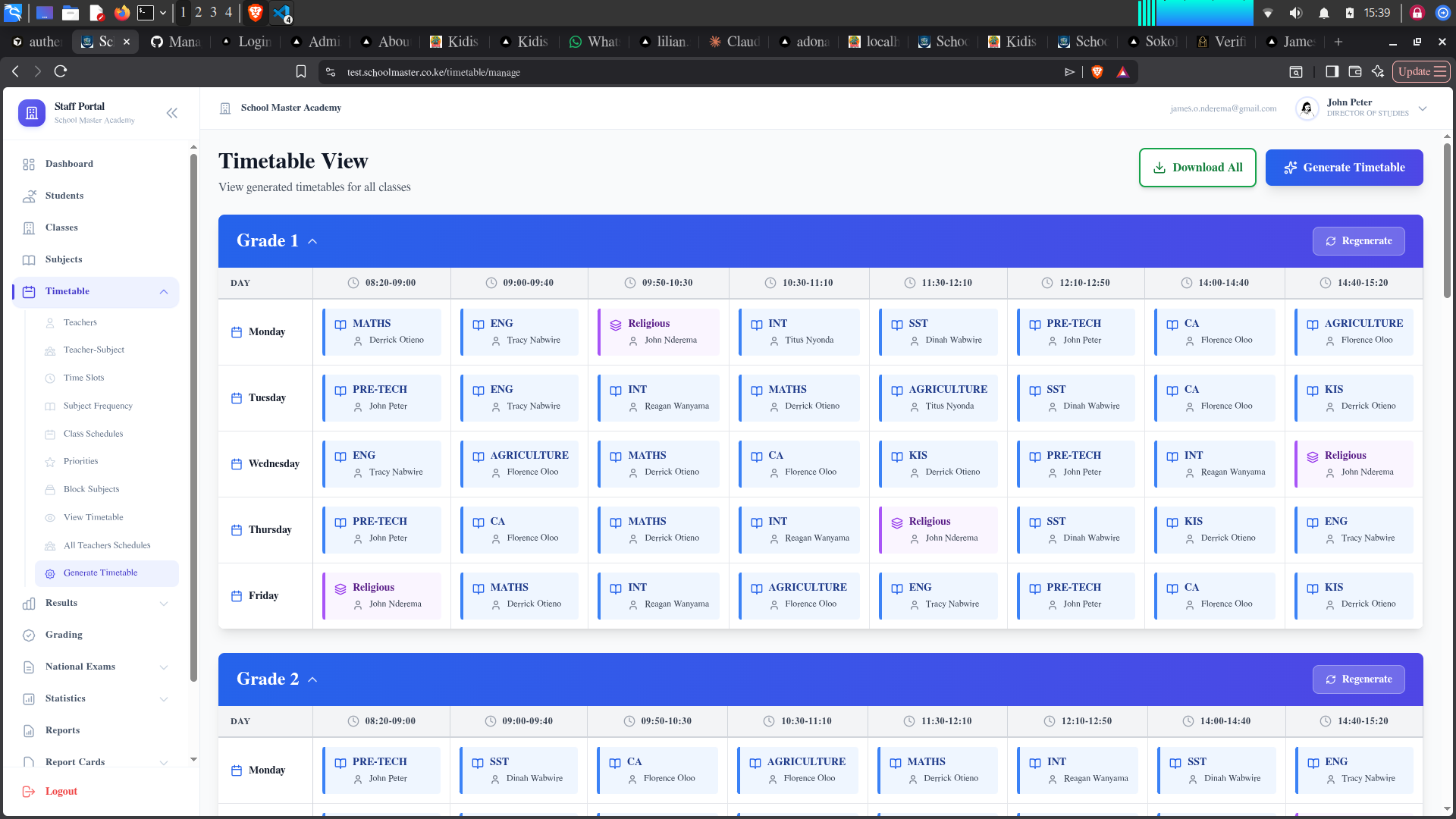 School Timetable Generator screenshot 1